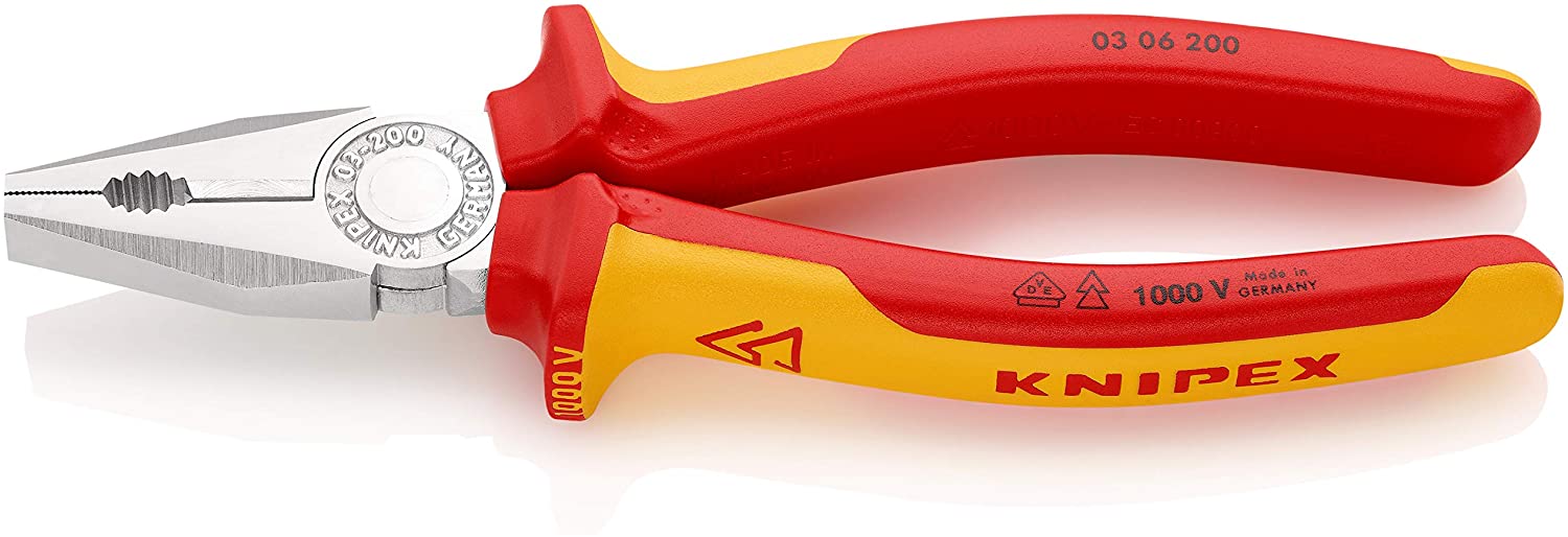 KNIPEX 03 06 200 Kombizange verchromt isoliert